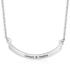 Traci Curved Horizontal Personalised Bar Necklace