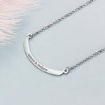 Traci Curved Horizontal Personalised Bar Necklace