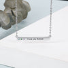 Linda Personalised Horizontal Bar Pendant with Birthstones