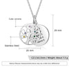 Mila Family Tree Birthstone and Disk Personalised Necklace