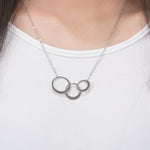 Ellie Interlocking Circle Pendants Personalised