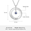 Kali Birthstone Circle Names Necklace