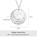 Trinity Layered Personalised Tree of Life Necklace