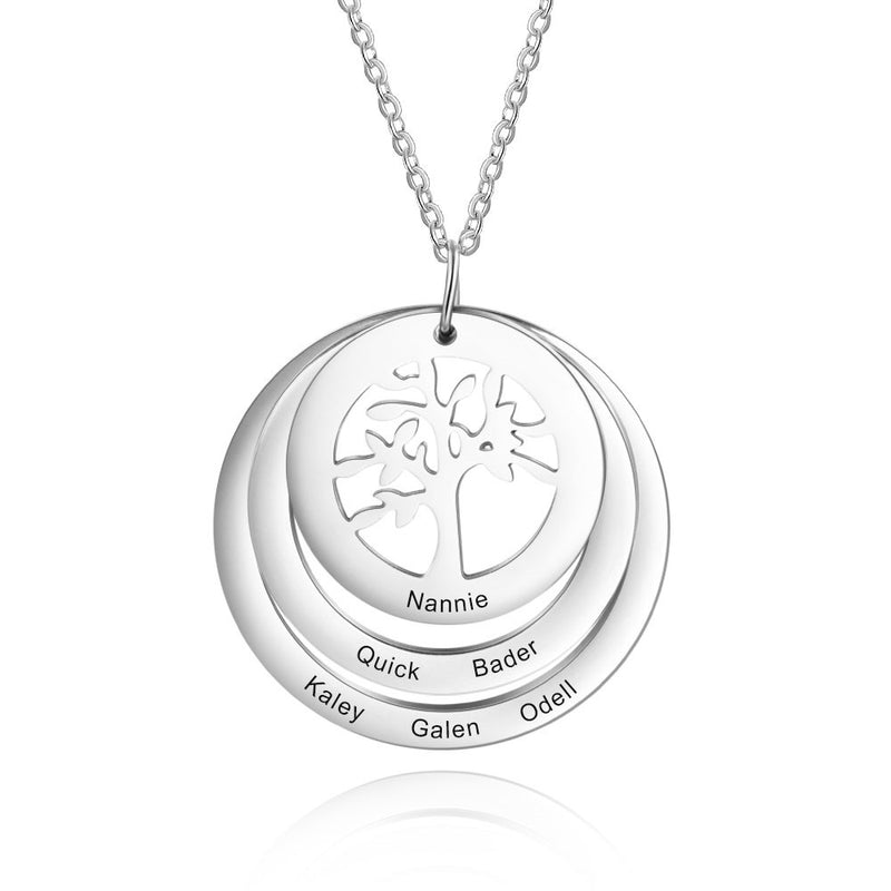 Trinity Layered Personalised Tree of Life Necklace