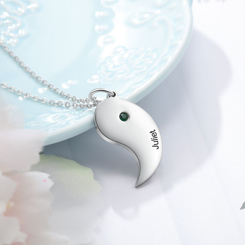 Kayla Yin and Yang Personalised Best Friend Necklace