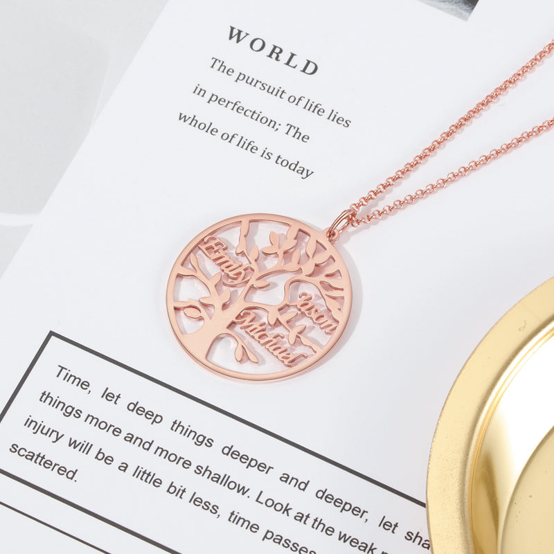 Lucia Personalised Tree of Life Name Necklace