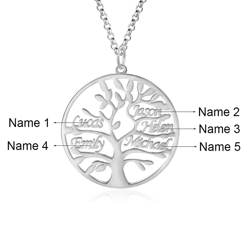 Lucia Personalised Tree of Life Name Necklace