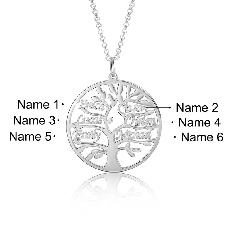 Lucia Personalised Tree of Life Name Necklace