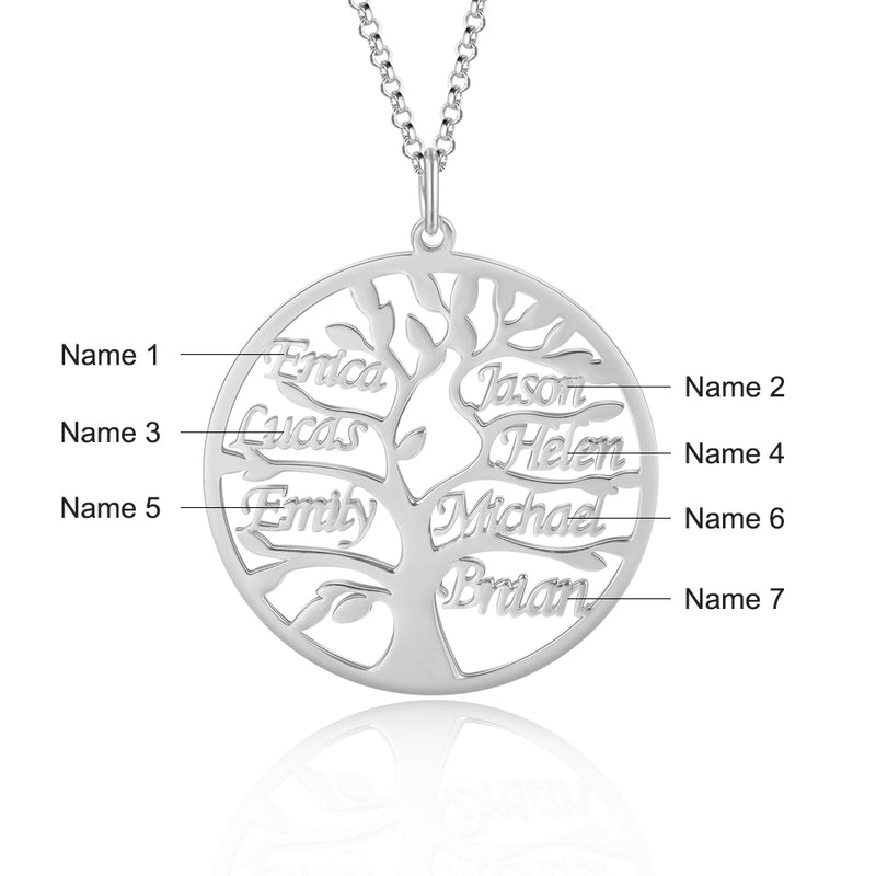 Lucia Personalised Tree of Life Name Necklace