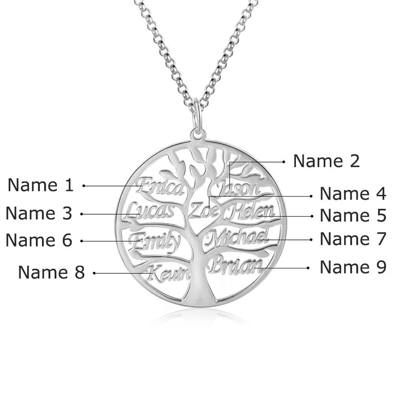 Lucia Personalised Tree of Life Name Necklace