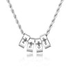 Max Engraved Stainless Steel Charm Bead Necklace