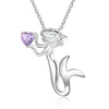 Ariel  Mermaid Birthstone Children's Necklace