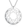 Diana Personalised Circle Pendant with Love Hearts