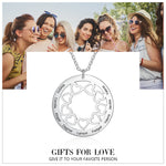 Diana Personalised Circle Pendant with Love Hearts