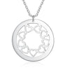 Diana Personalised Circle Pendant with Love Hearts