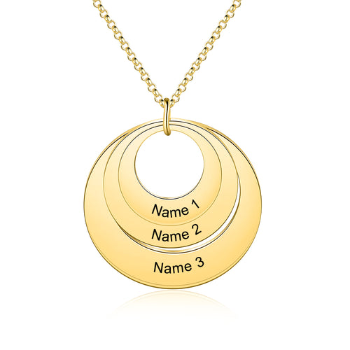 Adalyn Layered Family Names Pendant