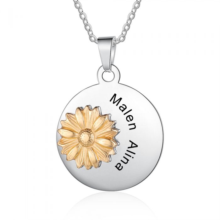 Kyra Personalised Sunflower Necklace