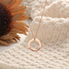 Rose Personalised Washer Circle Pendant