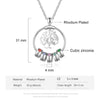 Alina Personalised Bead Circle Pendant with Tree Charm