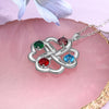 Logan Intwined Hearts Birthstone Necklace