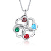 Logan Intwined Hearts Birthstone Necklace