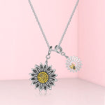 Elaine Sunflower Mother and Daughter Bee Necklace