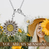 Elaine Sunflower Mother and Daughter Bee Necklace