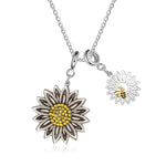 Australian Sunflower and bee necklace