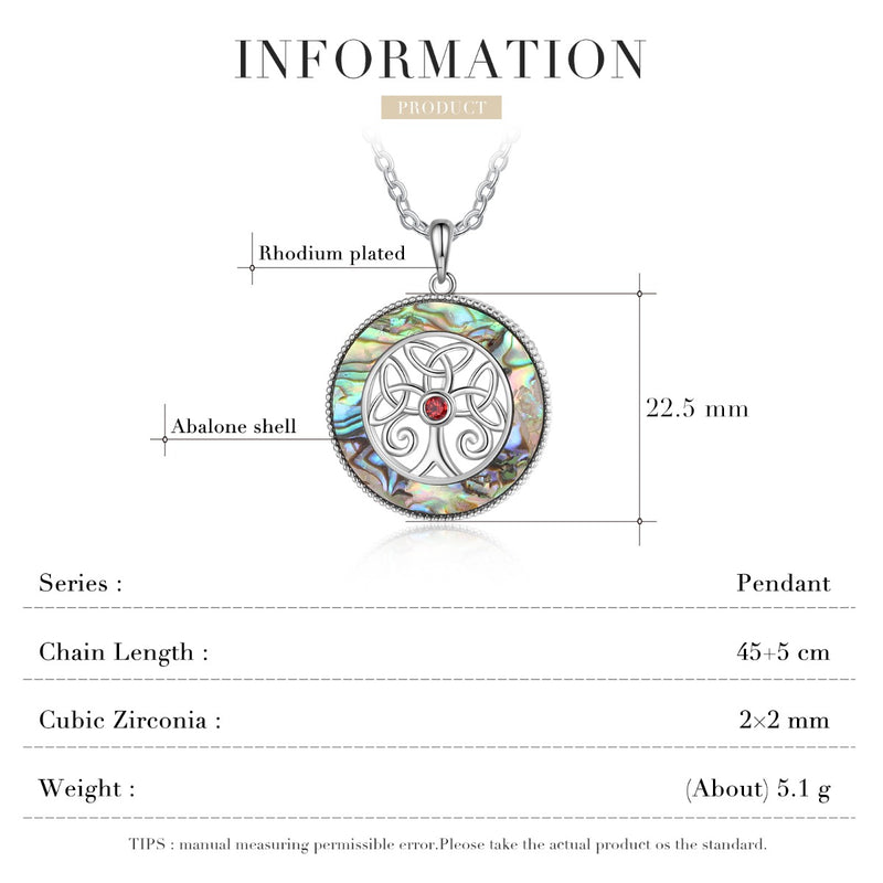 Chloe Abalone Shell Family Tree Pendant