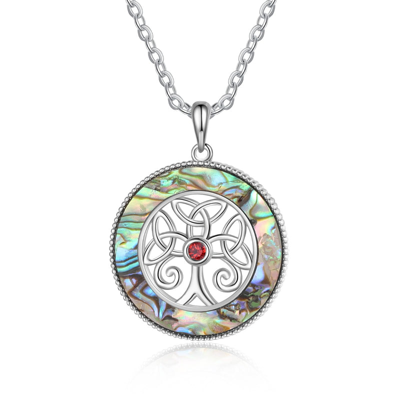 Chloe Abalone Shell Family Tree Pendant