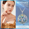 Kira Rhodium Plated Abalone Tree of Life Pendant Necklace