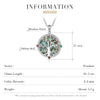 Becky Rhodium Plated Abalone Shell Family Tree Pendant Necklace