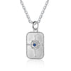 Riley Compass Pendant with Birthstone and Personalisation