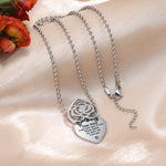 Jayla Personalised Hollow Rose Flower Heart Shape Pendant