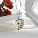 Harley Rhodium Plated Heart Photo Necklace