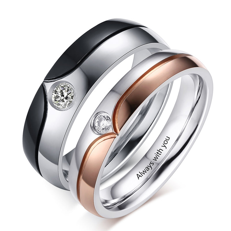 Enid Personalised His & Hers Couple Ring