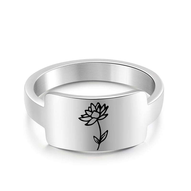 Ella Personalised Birthflower Ring