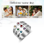 Madison Personalised Layered Birthstones Ring