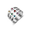 Madison Personalised Layered Birthstones Ring